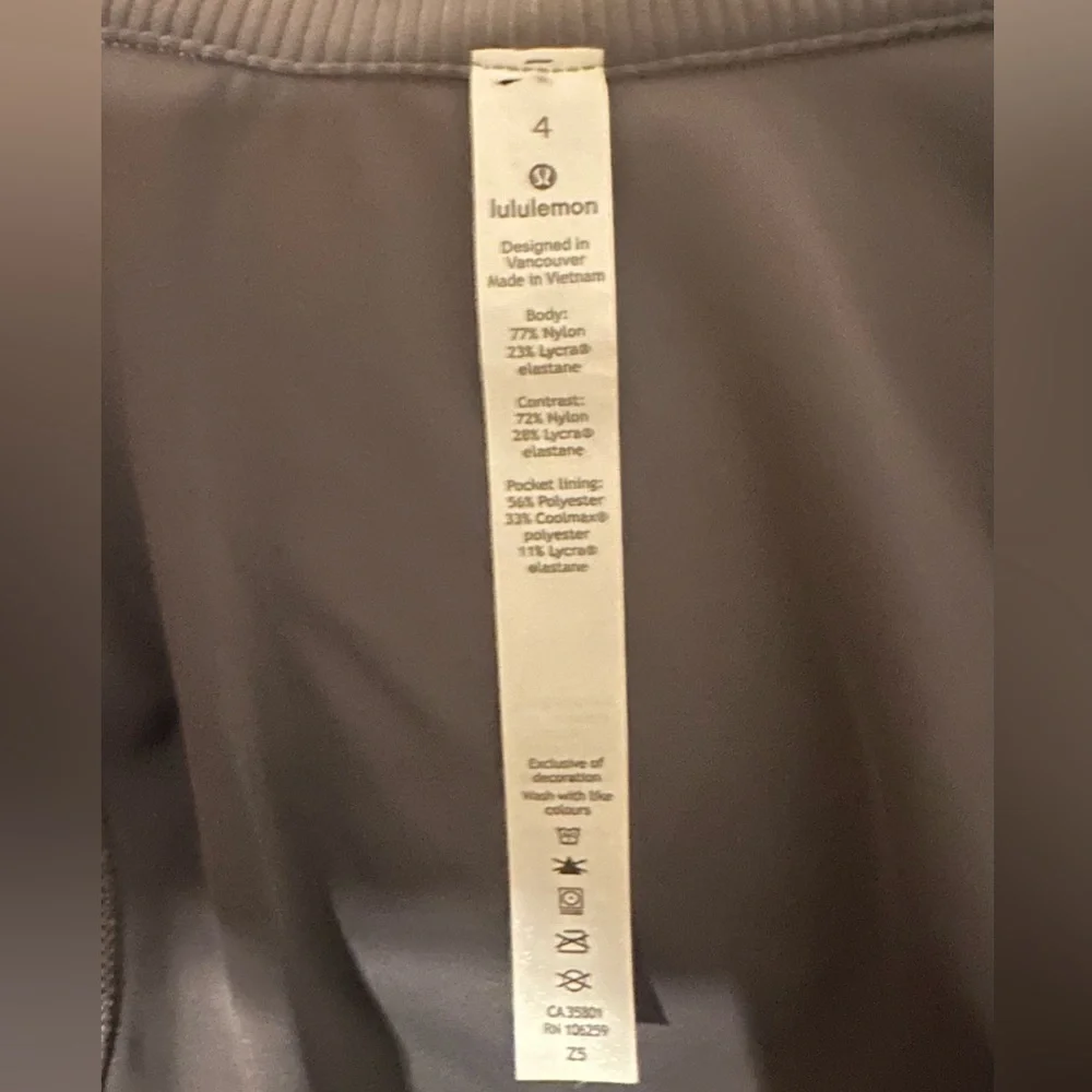 Lululemon Athletica Movement to Movement Jacket in Titanium- New With Tags - Picture 8 of 14